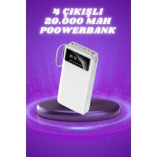 Eco Lounge Powerbank Şarj Cihazı 4 Çıkışlı 20.000 Mah Powerbank Taşınabilir Çoklu Giriş