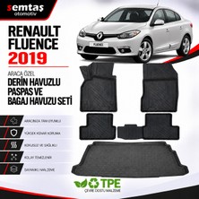 Renault Fluence Sedan 2019  Araca Özel Derin Havuzlu Paspas ve Bagaj Havuzu Seti Semtaş