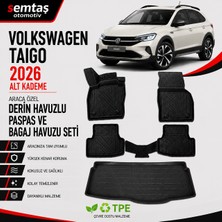Volkswagen Taigo 2026  Alt Araca Özel Derin Havuzlu Paspas ve Bagaj Havuzu Seti Semtaş