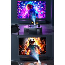 LED Görüntü Teknolojili 4K Çözünürlüklü Beyaz Projeksiyon Cihazı, 1080P, Hdr, Kablosuz, HDMI