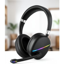Azrlya Mikrofonlu Bluetooth Kulak Üstü Kulaklık Rgb Aydınlatmalı Type-C Şarjlı
