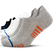 Neva Home 6 Çift Kadın ve Erkek Çorap - Organik Pamuk Patik Sneaker Spor Çorabı - Kısa Çorap Dikişsiz Rahat Kalıp - Beyaz Siyah Gri
