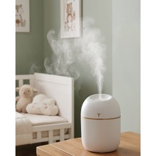 Azrlya Kompakt Mini Hava Nemlendirici 5 Esans Hediyeli LED Işıklı USB Aromaterapi Cihazı