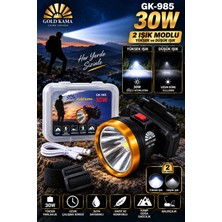 farissu gold  gk-985 şarj edilebilir 30w yüksek güçlü led kafa lambası – uzun menzilli, güçlü aydınlatma ve uzun süreli kullanım