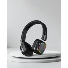 Azrlya Kablosuz Rgb Işıklı Katlanabilir Bluetooth Kulak Üstü Kulaklık