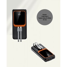 Eco Lounge 20000 Mah Taşınabilir Powerbank | Çok Kablolu, Hızlı Şarj Destekli (22.5W)