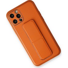 sbodurhome    iphone 12 pro  coco deri standlı kapak - turuncu