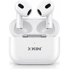Xkin Tws-3 Bluetooth Kulaklık, Anc Enc Özellikli Kablosuz Kulak Içi Kulaklık Silikonsuz Beyaz