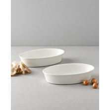 Be Original Pera 24 cm 2'li Oval Porselen Fırın Kabı Seti