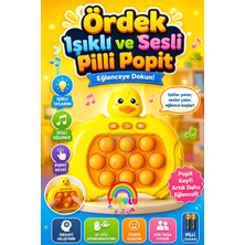 Yupulu Işıklı ve Sesli Pilli Popit Egitici Oyuncak Sevimli Konsol 4 Farklı Itme Patlatma Oyun Modu Quick Push Game Hediyelik