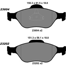 Kale Balata Ford Fiesta 5 2003-2008 Ön Fren Balatası Tam T2K021 Fstl
