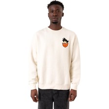 Vionna Tshirthane Dragon Ball Z Anime Son Goku Pocket Ekru Erkek 2ip Sweatshirt P18713S2873, Xs