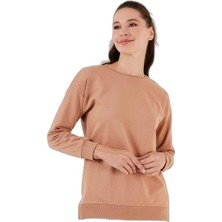 Lela Pamuklu Regular Fit Bisiklet Yaka Basic Sweat Bayan Sweat 5863569