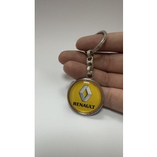 Stilix Garage Renault ile Uyumlu Logolu Metal Anahtarlık Çift Yönlü (1 Adet)