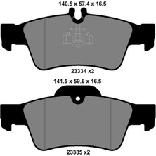 Kale Balata Mercedes S Serisi W220 2000-2006 Arka Fren Balatası A0044204420