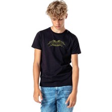 Vionna Qivi Metallica Metal Rock Music Baskılı Unisex Çocuk Siyah Sweatshirt SFK2401-COCTS, 7-8 Yaş