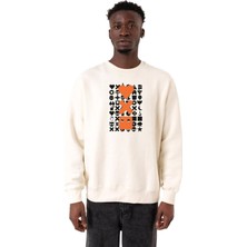 Tshirthane Love Death Robots Orange Ekru Erkek 2ip Sweatshirt P21866S1777, Xs
