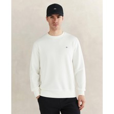 Gant Erkek Krem Regular Fit Bisiklet Yaka Sweatshirt