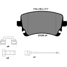 Kale Balata Volkswagen Transporter T5 2003-2013 Arka Fren Balatası 7H0698451