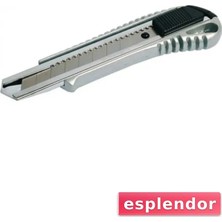 Esplendor Otomatik Kilitli Maket Bıçağı Paslanmaz Çelik Ergonomik
