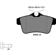 Kale Balata Ds Ds5 2015-2018 Arka Fren Balatası 1608520680