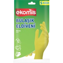 Vionna Küçük Boy Bulaşık Eldiveni S Beden Doğal Lateks Koruyucu Eldiven