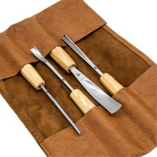 Vionna Rox Wood 0127 Deri Çantalı Premium Iskarpela Seti 4 Parça