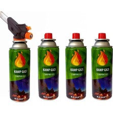 Vionna Mobee 4 Adet 227 gr Gaz Kartuşlu Pürmüz ve Çakmaklı Başlık Set Kamp Gazı Set 4 Lü Gaz Kartuşlu Pürmüz