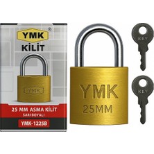Vionna Proalet Yuma Ymk Asma Kilit, Sağlam Döküm Gövdeli, Yedek Anahtarlı, Yüksek Güvenlikli, Paslanmaz Çelik Kulplu, Korozyon Dirençli, Kapı, Depo, Dolap ve Bahçe Kilidi (Kısa, Sarı, 25 Mm)