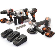 Vionna Worx Wxks5 WX354.9 + WX272.9 + WX380.9 + WX812.9 + WA3601 20V/2AH Pro Kombo Set
