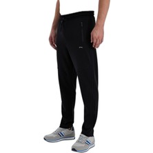 Slazenger Ones In Erkek Fermuar Cepli Siyah Eşofman Altı