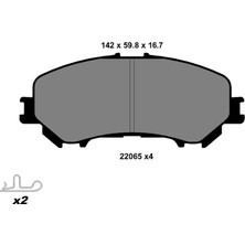 Kale Balata Renault Megane 4 2016- Ön Fren Balatası (Kalınlık : 16.1 Mm) 410604EAOA