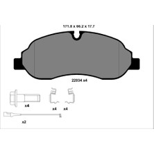 Kale Balata Ford Transit Custom V362 2012-2023 Ön Fren Balatası (Balata Ikaz Fişli ve Aksesuarlı) BK31 2K021 Ae