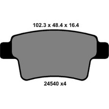 Kale Balata Citroen C4 Picasso 1 2007-2013 Arka Fren Balatası 4253.71