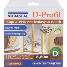 Vionna Vodaseal 53.01.050 Kapı Pencere Izolasyon Bandı, Kendinden Yapışkanlı, Kahve