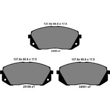 Kale Balata Hyundai IX35 2010-2015 Ön Fren Balatası 58101-3ZA70