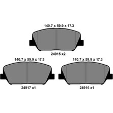 Kale Balata Kia Ceed 2012-2018 Ön Fren Balatası 58101-2VA25