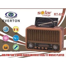 Skygo Güneş Enerjili Bluetoothlu Nostaljik Radyo RT-834