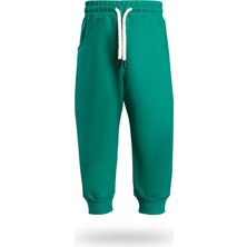 Seftex Erkek/kız Çocuk Jogger Eşofman Altı Cepli Paçası Kaşkorseli Yeşil 9-10 Yaş