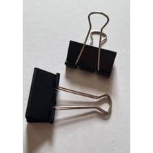 Modellino 2 Adet Siyah 41MM Binder Clips Metal Kıskaç Mandal Klips