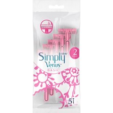 2 Adet Gillette Venus Simply Venus 2 Basic Kadın Tıraş Bıçağı 5'li