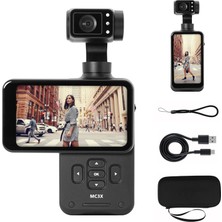 Vionna Agfaphoto Realimove MC3X Mini Kamera, Stabilize, 3 Eksenli, Full-Hd Video, LCD Ekran, Wifi Bağlantısı, Lityum Pil, Siyah