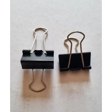 Modellino 2 Adet Siyah 25MM Binder Clips Metal Kıskaç Mandal Klips