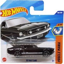 Vionna Hot Wheels 67 Mustang - Muscle Mania 3/10 - JBB13 - Kısa Kart - Siyah - Mattel 2025-1:64