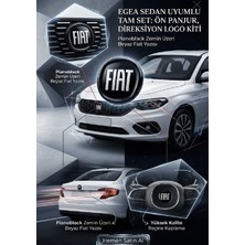 Stilix Garage Fiat Egea Logo Seti Logo Direksiyon Panjur Bagaj Arma (Diğer Araç Modellerine Uymaz) Damla Etiket