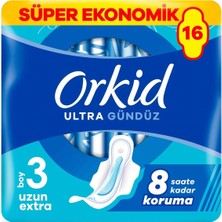 2 Adet Orkid Ultra Uzun Extra (Boy 3) Süper Ekonomik Hijyenik Ped 16'lı