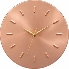 Copper Empire Huzurun Bakırla Buluştuğu An- 30 cm Modern Dekorati- Ev Ofis Hediye Bakır Duvar Saati-