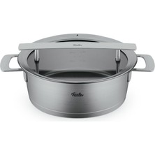 Vionna Fissler Phi Collection Kızartma Tenceresi (24 Cm, 3,9 L) Cam Kapaklı – Büyük Paslanmaz Çelik Kızartma Tenceresi, Indüksiyonlu Ocaklara Uygun, Enerji Tasarruflu, Bulaşık Makinesinde Yıkanabilir, Üstün