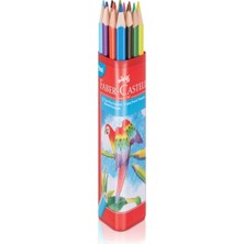 Vionna Faber-Castell Boya Kalemi 12 Renk Tam Boy Üçgen Plastik Tüp