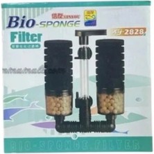 Xinyou XY-2828 Çift Süngerli Medya Hazneli Dikey Akvaryum Pipo Filtre